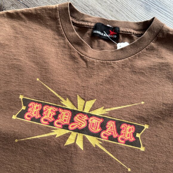 Vintage 2000s Redstar Board Co skater surfer graphic cotton tshirt / men's M - Picture 3 of 3